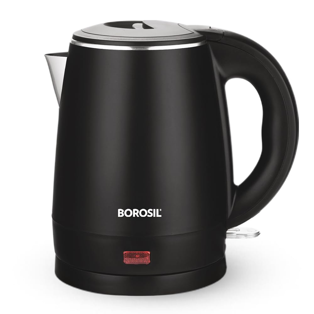 Borosil 1L 1350W Stainless Steel Cooltouch Electric Multipurpose Kettle